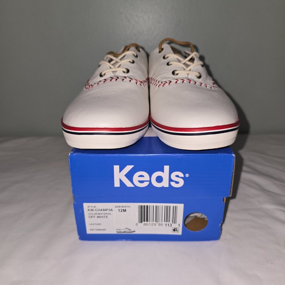 Keds Champion Pennant Leather Lace Up Sneaker, Women's Size 12 M, New in Box - Picture 2 of 8